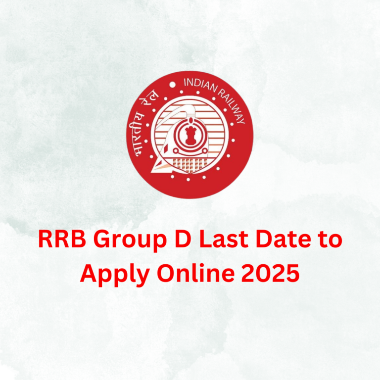 RRB Group D Last Date to Apply Online 2025:Railway Jobs: Last Chance to Apply!